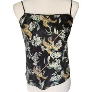 Victoria's Secret Satin Tropical Palm‎ Cropped Camisole Size S